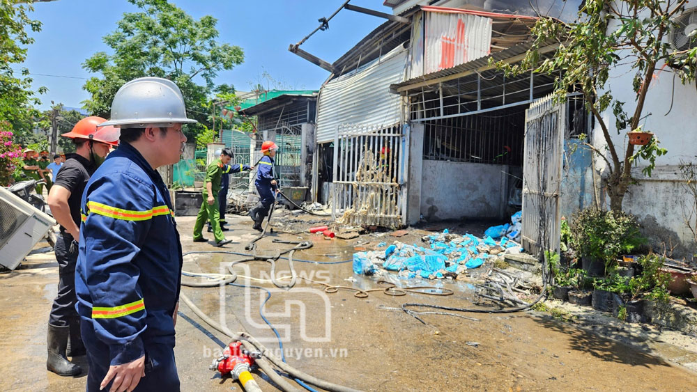 TP. Thái Nguyên: Cháy lớn tại nhà dân gây thiệt hại nhiều tài sản