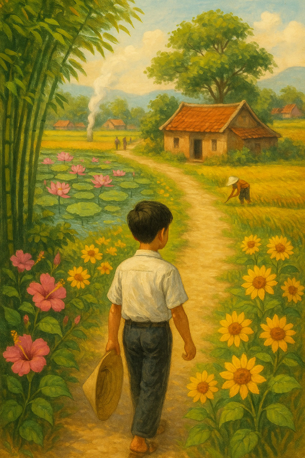 Con về quê Bác