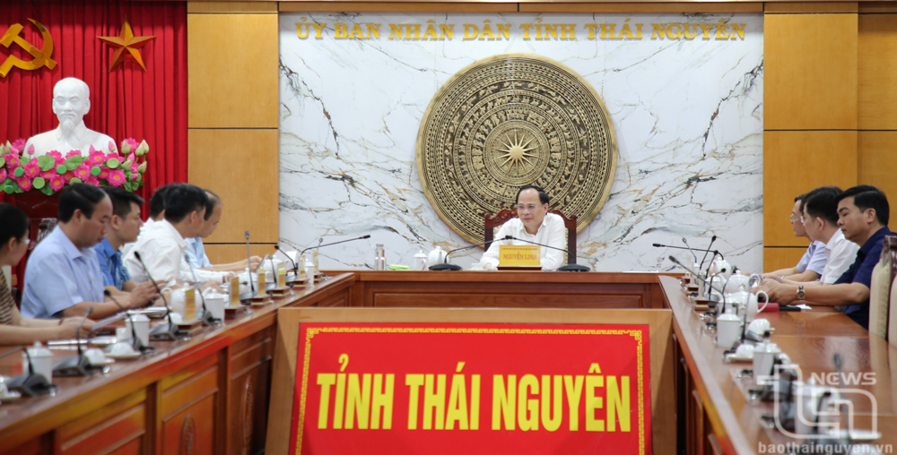 Dự Hội nghị tại điểm cầu Thái Nguyên có đồng chí Nguyễn Linh, Phó Chủ tịch UBND tỉnh và lãnh đạo các sở, ngành liên quan.
