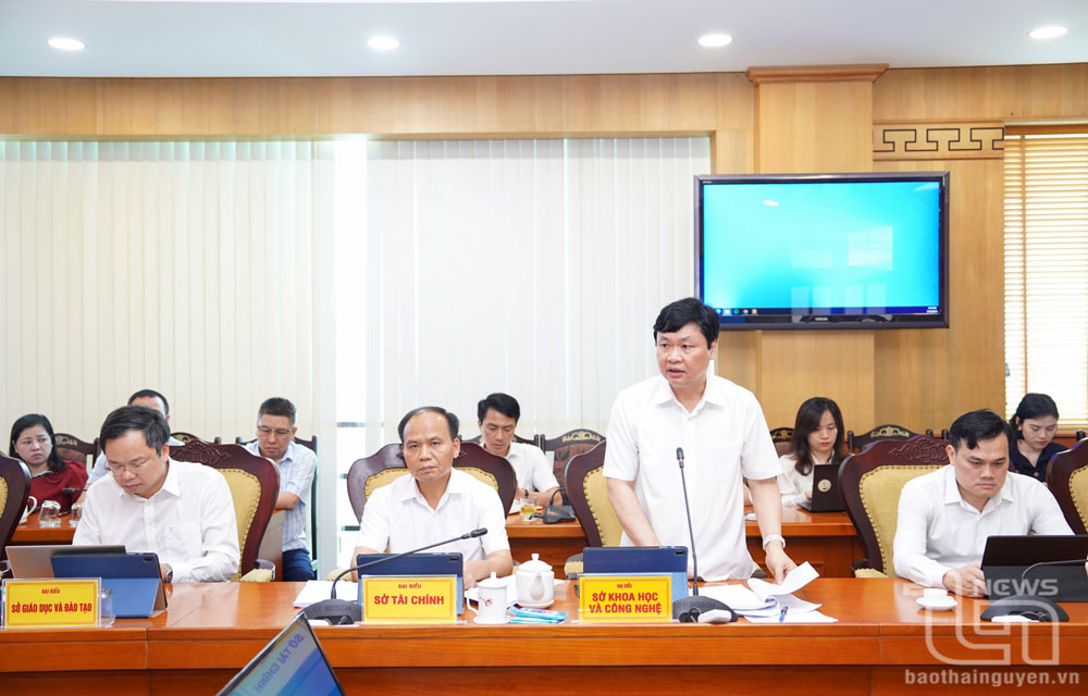 Lãnh đạo Sở Khoa học và Công nghệ phát biểu tại Hội nghị.