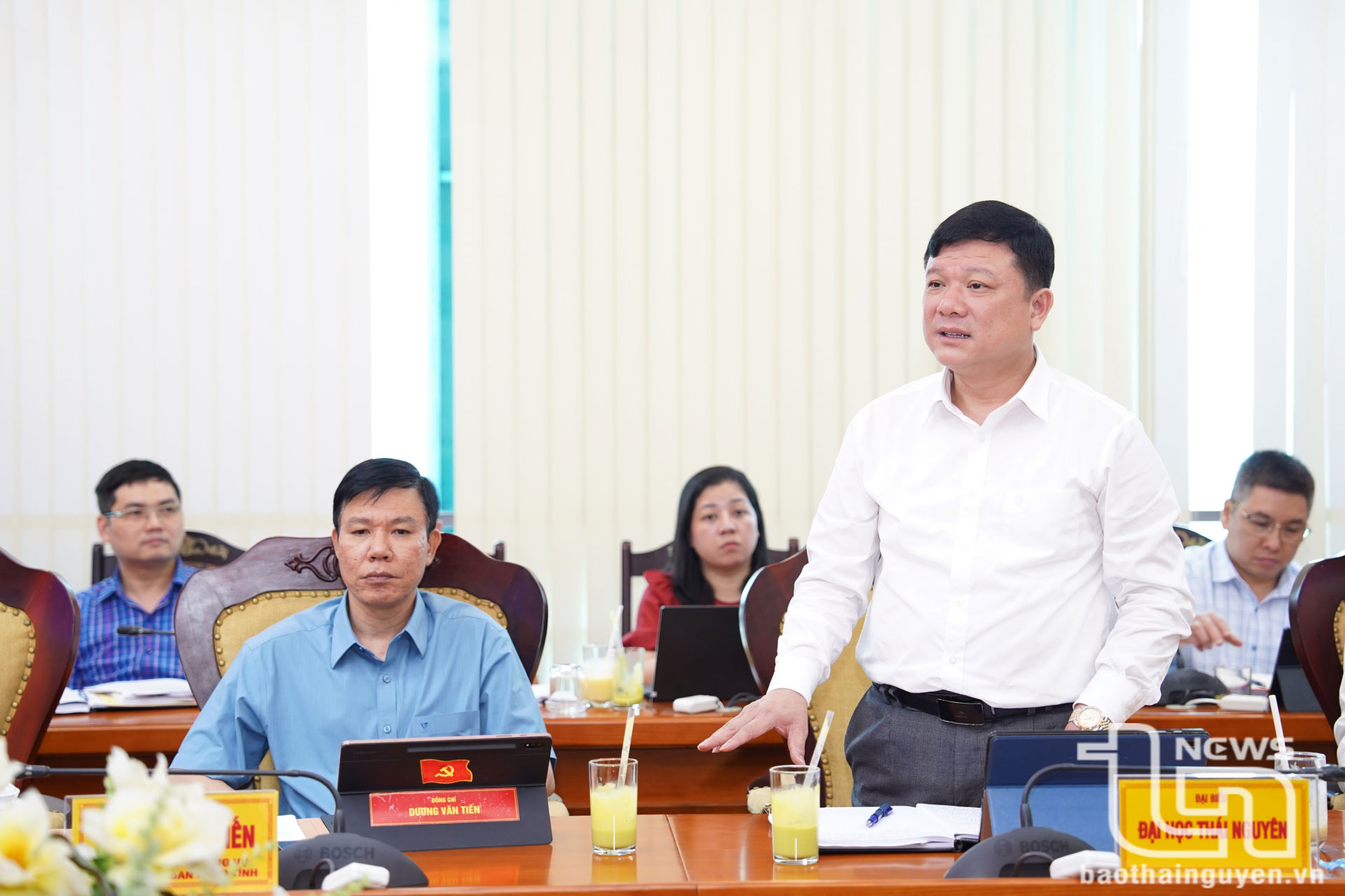 Lãnh đạo Đại học Thái Nguyên phát biểu tại Hội nghị.