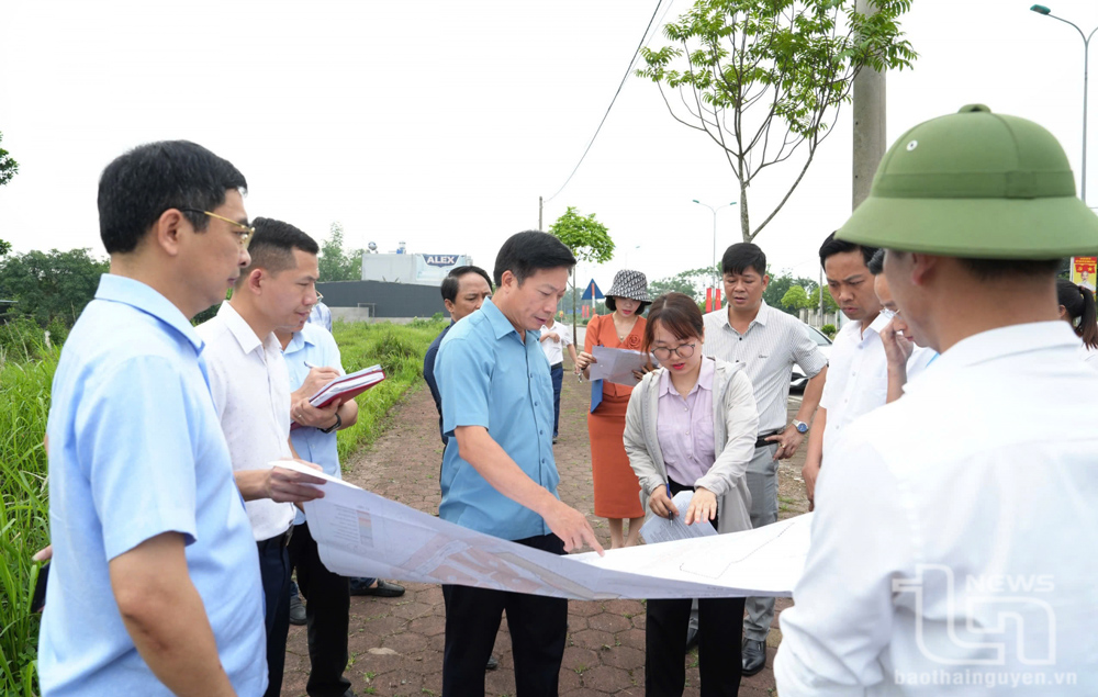 TP. Sông Công: Kiểm tra, đôn đốc dự án phát triển đô thị chậm tiến độ
