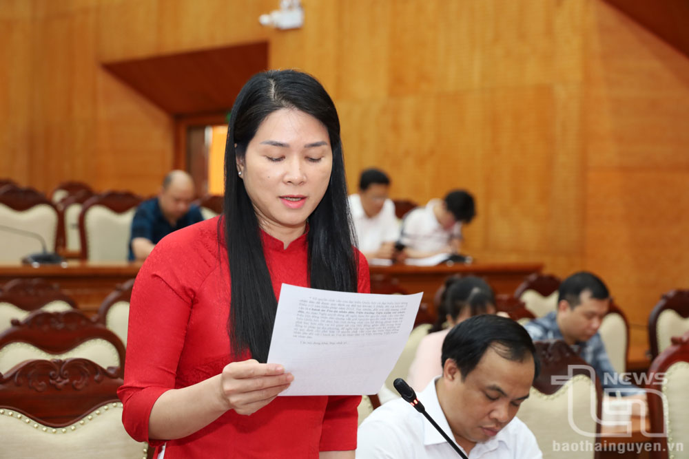 Đại biểu phát biểu ý kiến tại Hội nghị.