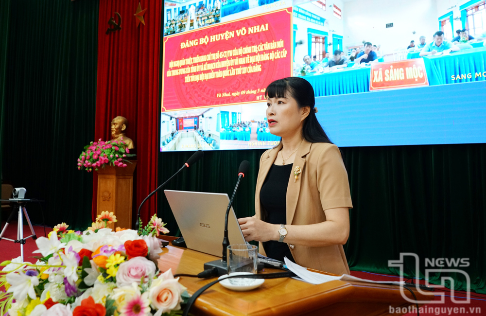 Võ Nhai: Quán triệt, triển khai các văn bản về đại hội đảng bộ các cấp