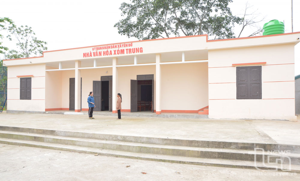 Năm 2024, nhà văn hóa xóm Trung, xã Yên Đổ, Phú Lương, được đầu tư xây dựng khang trang, với tổng kinh phí trên 500 triệu đồng.