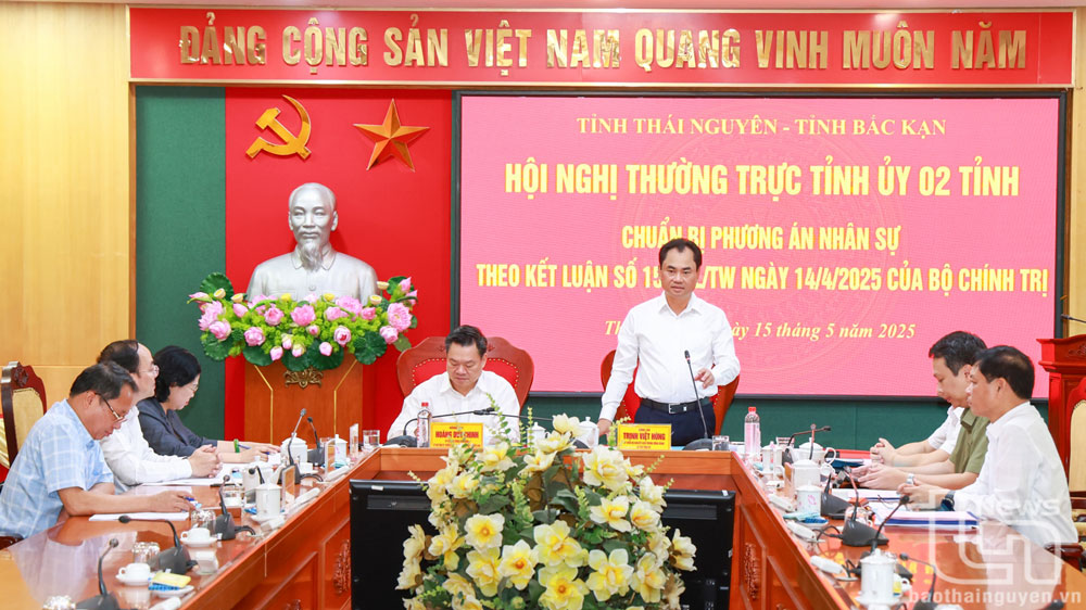 Thường trực Tỉnh ủy 2 tỉnh Thái Nguyên và Bắc Kạn tổ chức Hội nghị