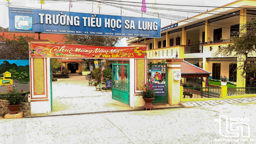 Chi bộ Trường Tiểu học Sa Lung, xã Tân Long (Đồng Hỷ) nhiều năm liền được đánh giá Hoàn thành xuất sắc nhiệm vụ.