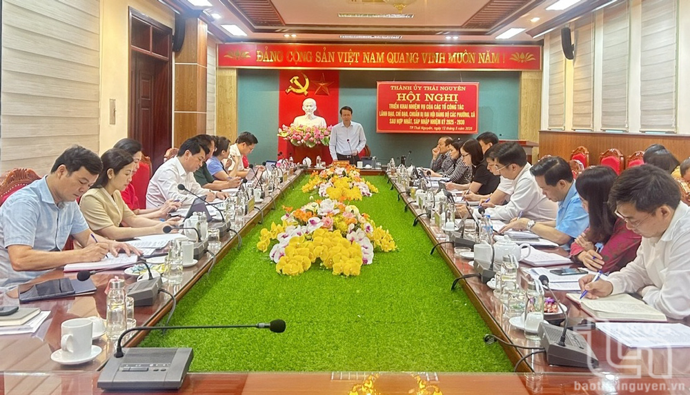 Thành ủy Thái Nguyên: Thành lập 8 tổ công tác phục vụ đại hội đảng bộ cấp xã