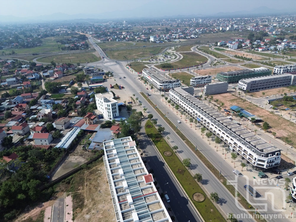 Đường Vành đai 5 qua địa phận TP. Phổ Yên.