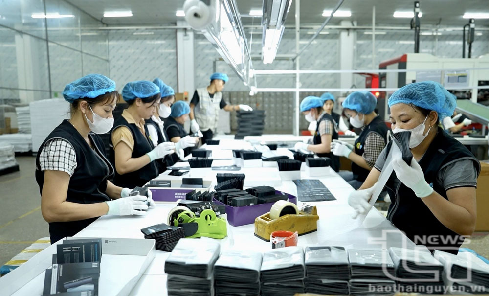 Công ty TNHH Doosun Việt Nam chuyên sản xuất hộp carton, bao bì tại Cụm công nghiệp Nguyên Gon, phường Cải Đan (TP. Sông Công).