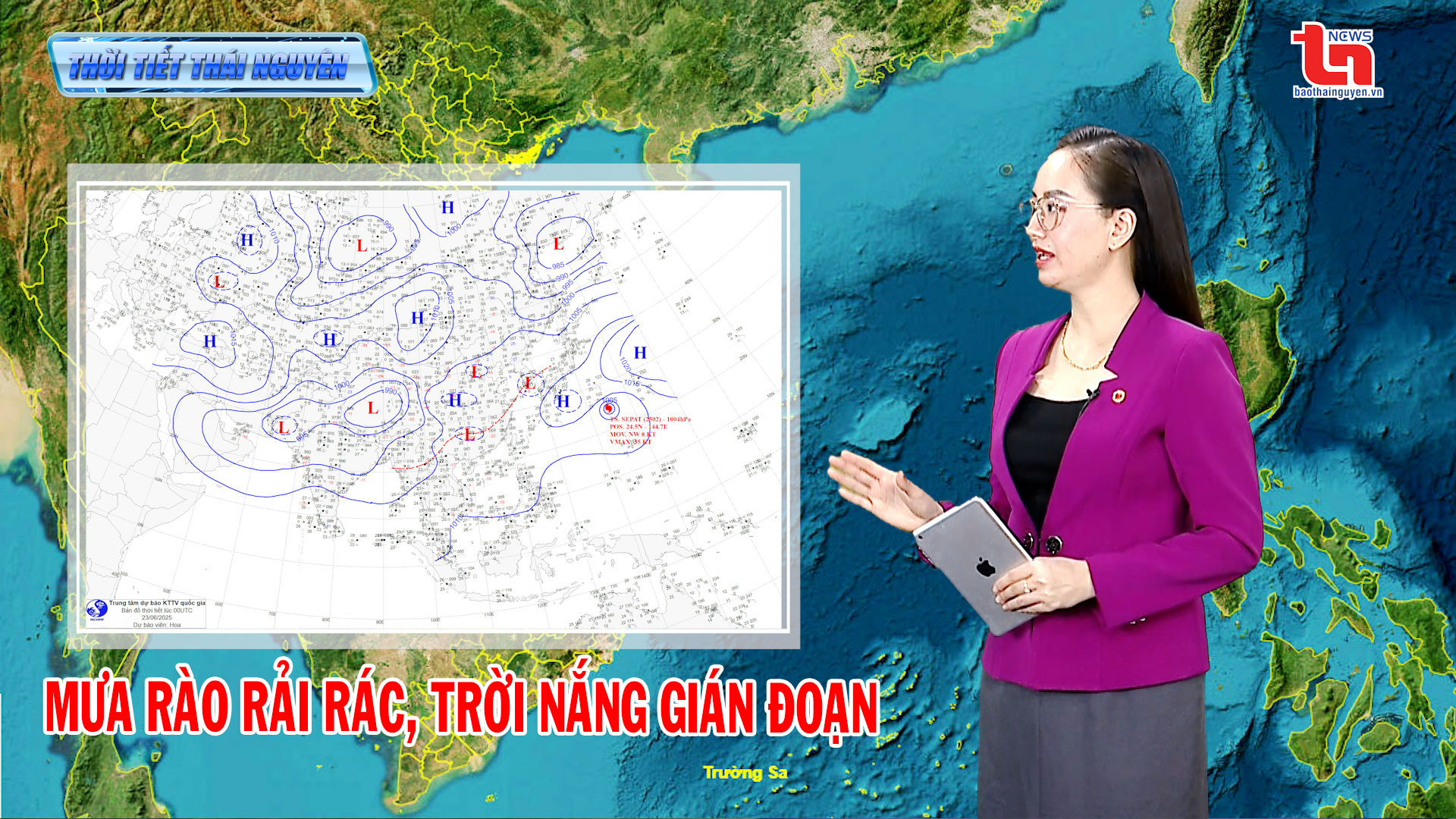 Dự báo thời tiết Thái Nguyên đêm 23/6 và ngày 24/6