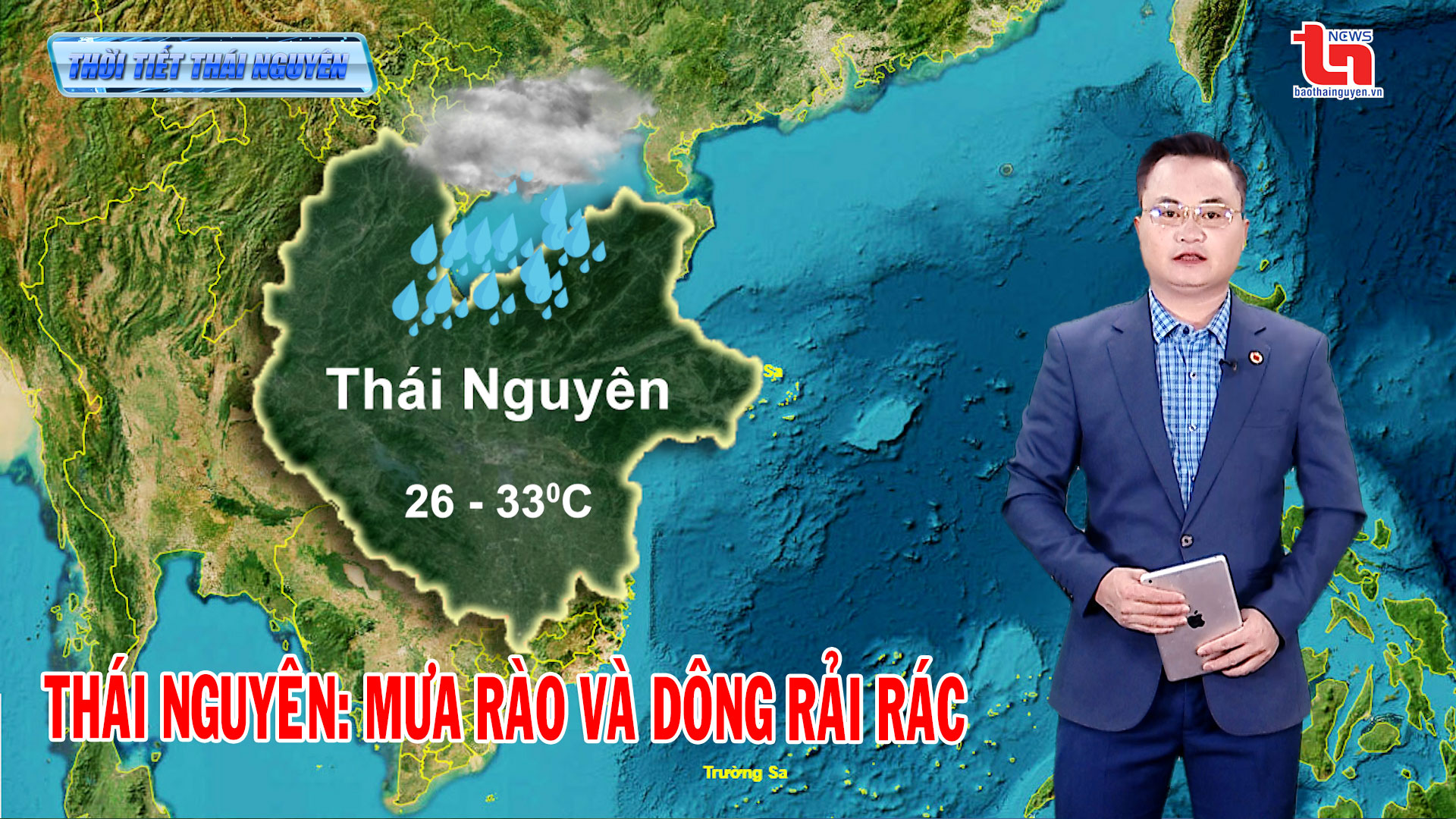 Dự báo thời tiết Thái Nguyên đêm 8/6 và ngày 9/6