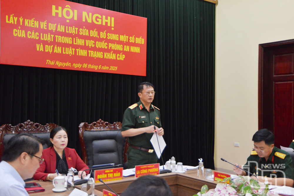 Lấy ý kiến vào một số dự án luật trong lĩnh vực quốc phòng - an ninh