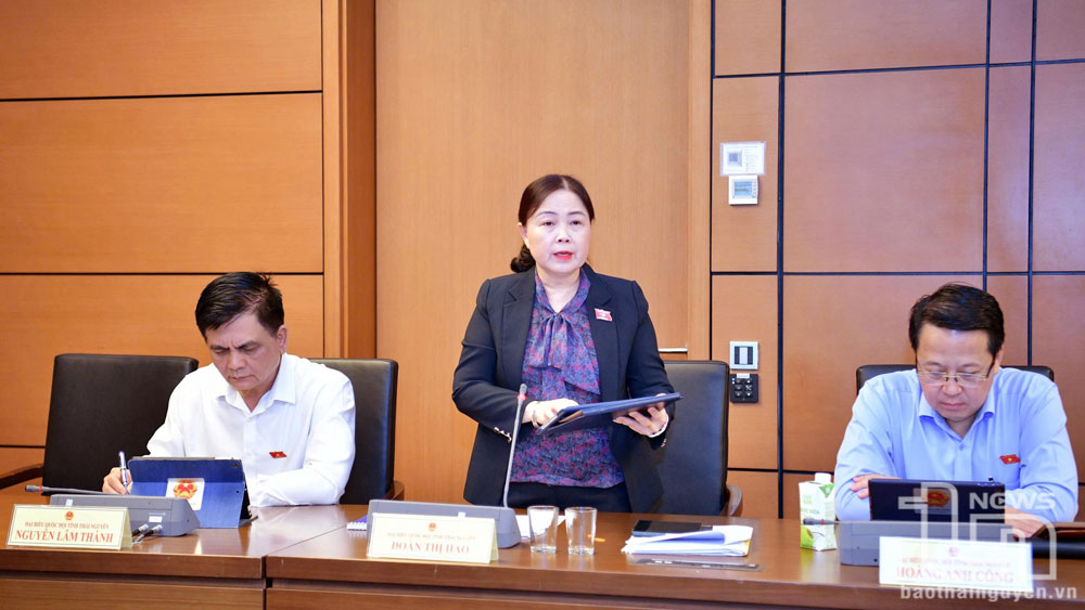Đoàn đại biểu Quốc hội tỉnh Thái Nguyên tham gia nhiều ý kiến thảo luận tại tổ