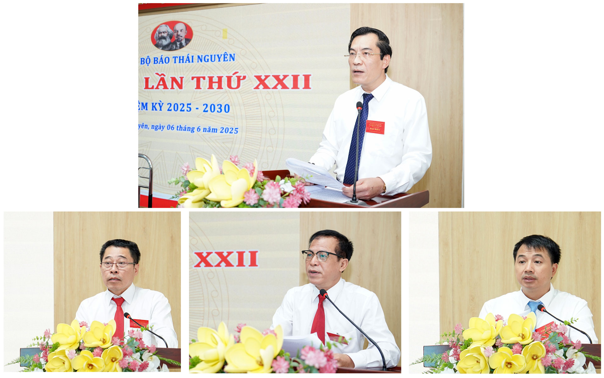 Các đại biểu báo cáo, thảo luận tại Đại hội.