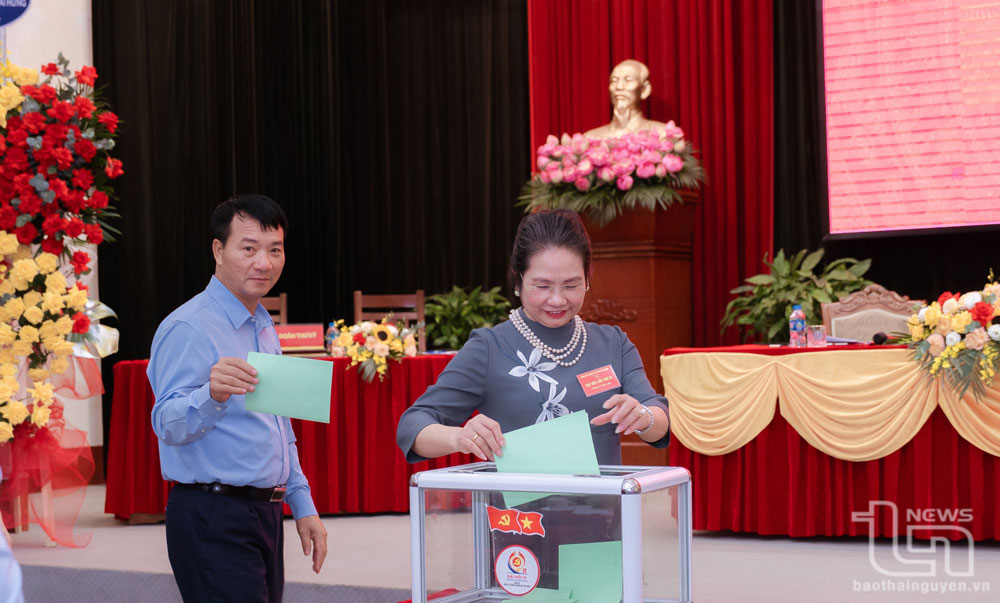 Đại biểu bỏ phiếu bầu cử tại Đại hội