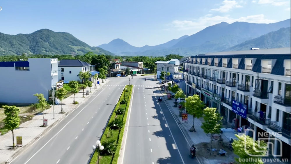 Khu đô thị xã Vạn Phú (Đại Từ) được đầu tư đồng bộ, xanh, sạch, đẹp.