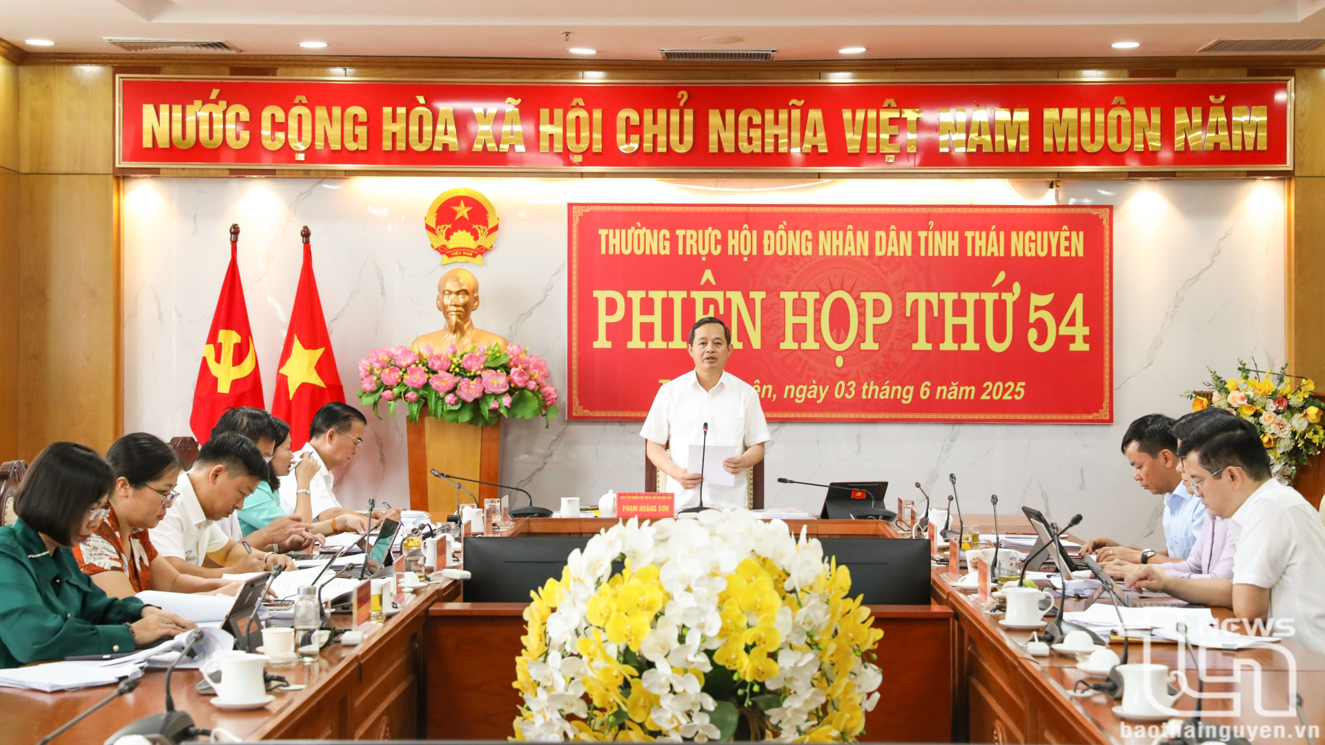 Cho ý kiến vào nội dung sắp xếp, nhập HĐND tỉnh Thái Nguyên và HĐND tỉnh Bắc Kạn