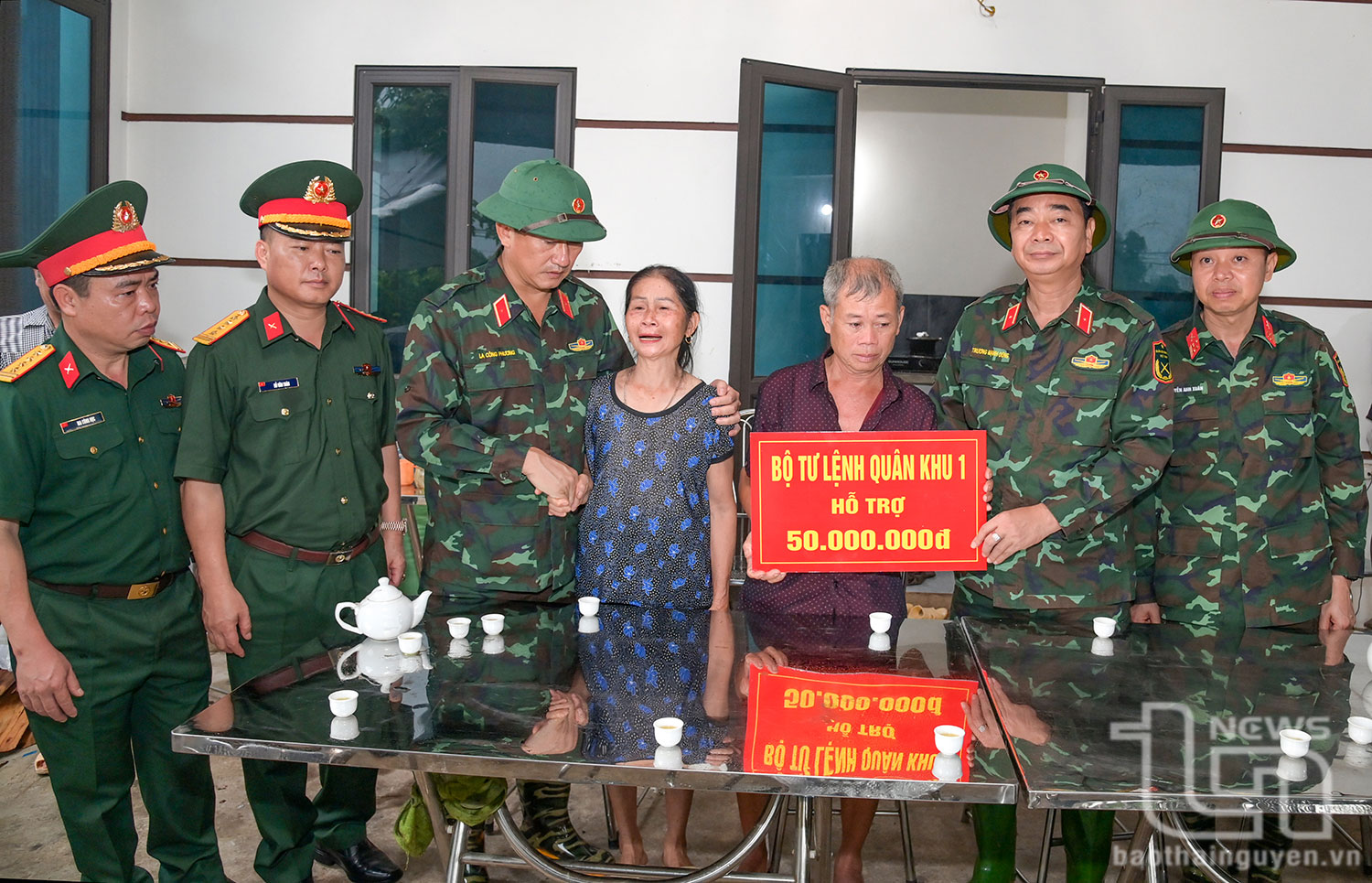 Quân khu 1 hỗ trợ nhân dân khắc phục hậu quả mưa lũ tại Thái Nguyên