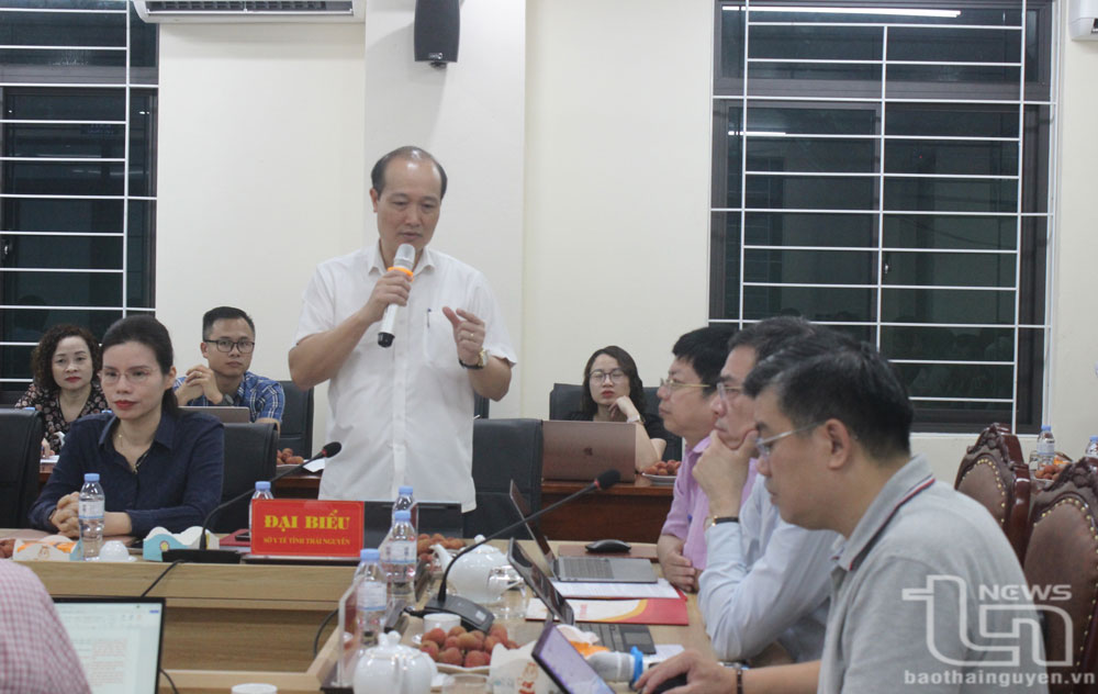 Lãnh đạo Sở Y tế Thái Nguyên phát biểu tại Hội nghị.