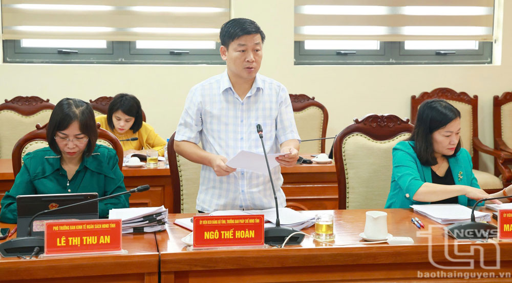 Lãnh đạo các ban của HĐND tỉnh trao đổi về kết quả thẩm tra dự thảo các tờ trình, nghị quyết.