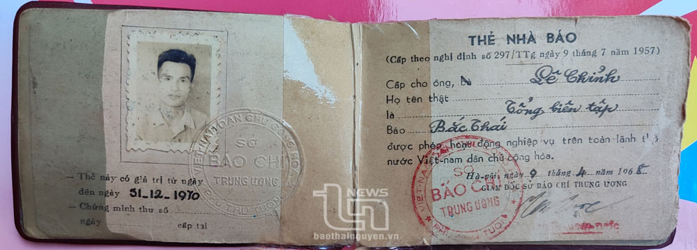 Thẻ nhà báo được ông Lê Chỉnh cất giữ cẩn thận, nâng niu và trân trọng.
