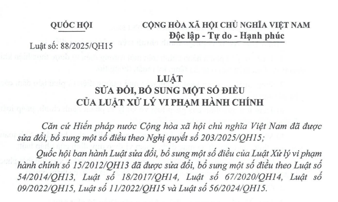 Quy định mới về xử phạt vi phạm hành chính không lập biên bản