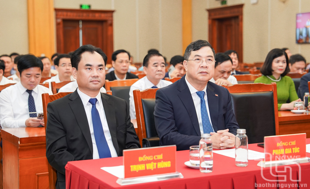 Đồng chí Bí thư Tỉnh ủy Thái Nguyên Trịnh Việt Hùng và các đại biểu tham dự.
