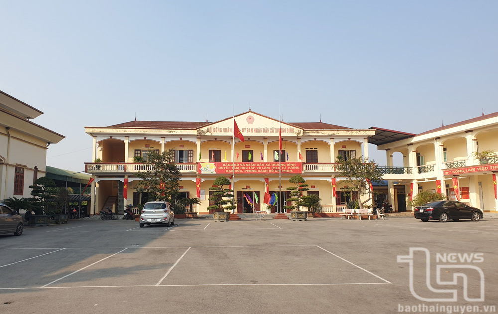 Huyện Phú Bình thành lập xã Điềm Thụy trên cơ sở nhập 4 xã: Điềm Thụy, Thượng Đình, Hà Châu, Nga My. Trong ảnh: Trụ sở làm việc hiện nay của xã Thượng Đình sẽ được chuyển đổi công năng phù hợp.