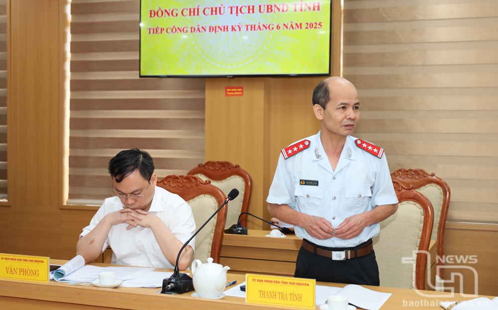 Đại diện Thanh tra tỉnh phát biểu.
