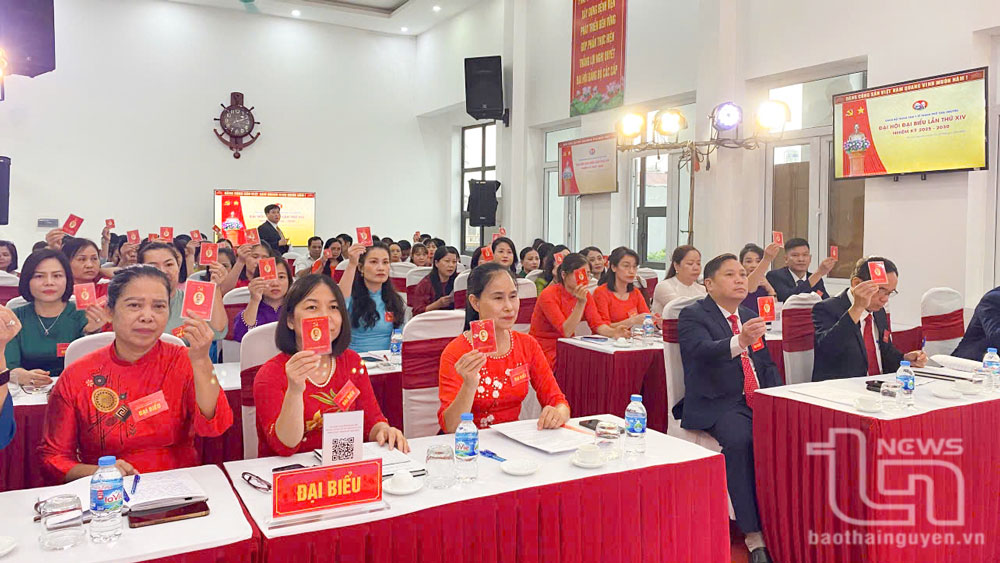 Các đại biểu biểu quyết tại Đại hội.
