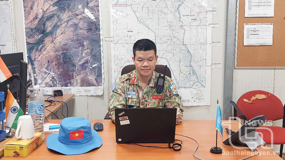 Trung tá Lê Minh Thảo làm nhiệm vụ tại Phái bộ gìn giữ hòa bình Liên hợp quốc ở Nam Sudan.