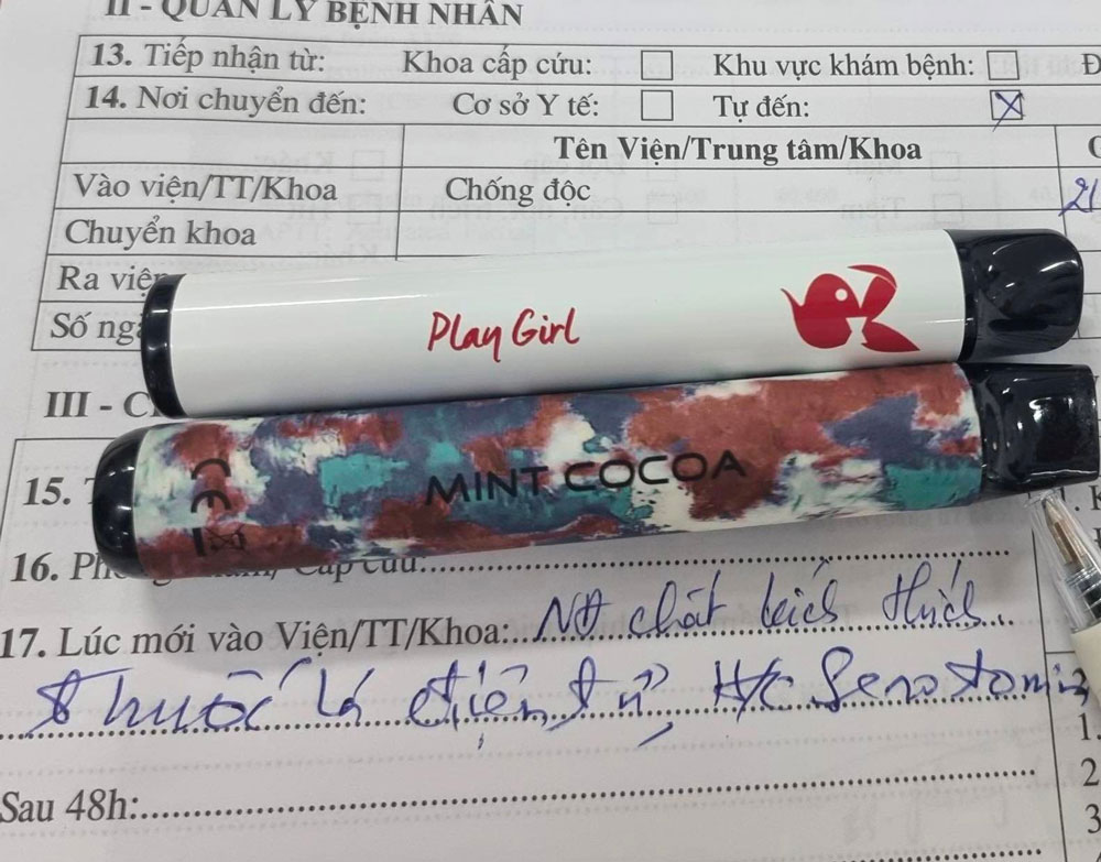 Phát hiện thuốc lá điện tử trộn nhiều chất ma tuý