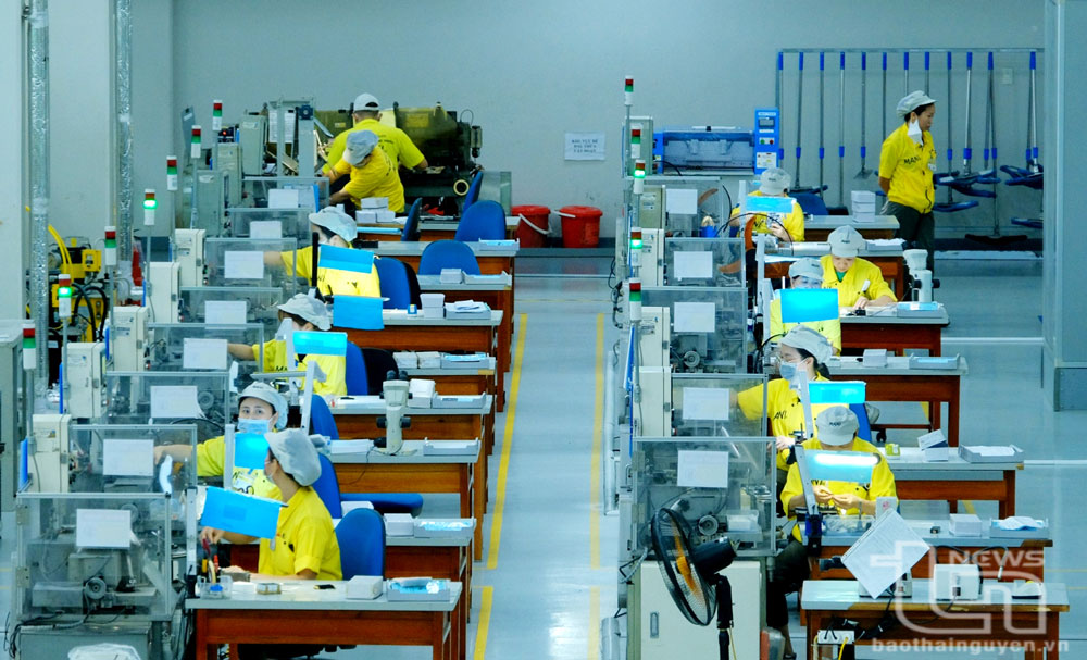 Công ty TNHH Mani Hà Nội đang triển khai đầu tư mở rộng Nhà máy Phổ Yên 2 với tổng vốn khoảng 30 triệu USD, sau khi hoàn thành sẽ tuyển dụng thêm 500-700 nhân viên. Ảnh: L.K