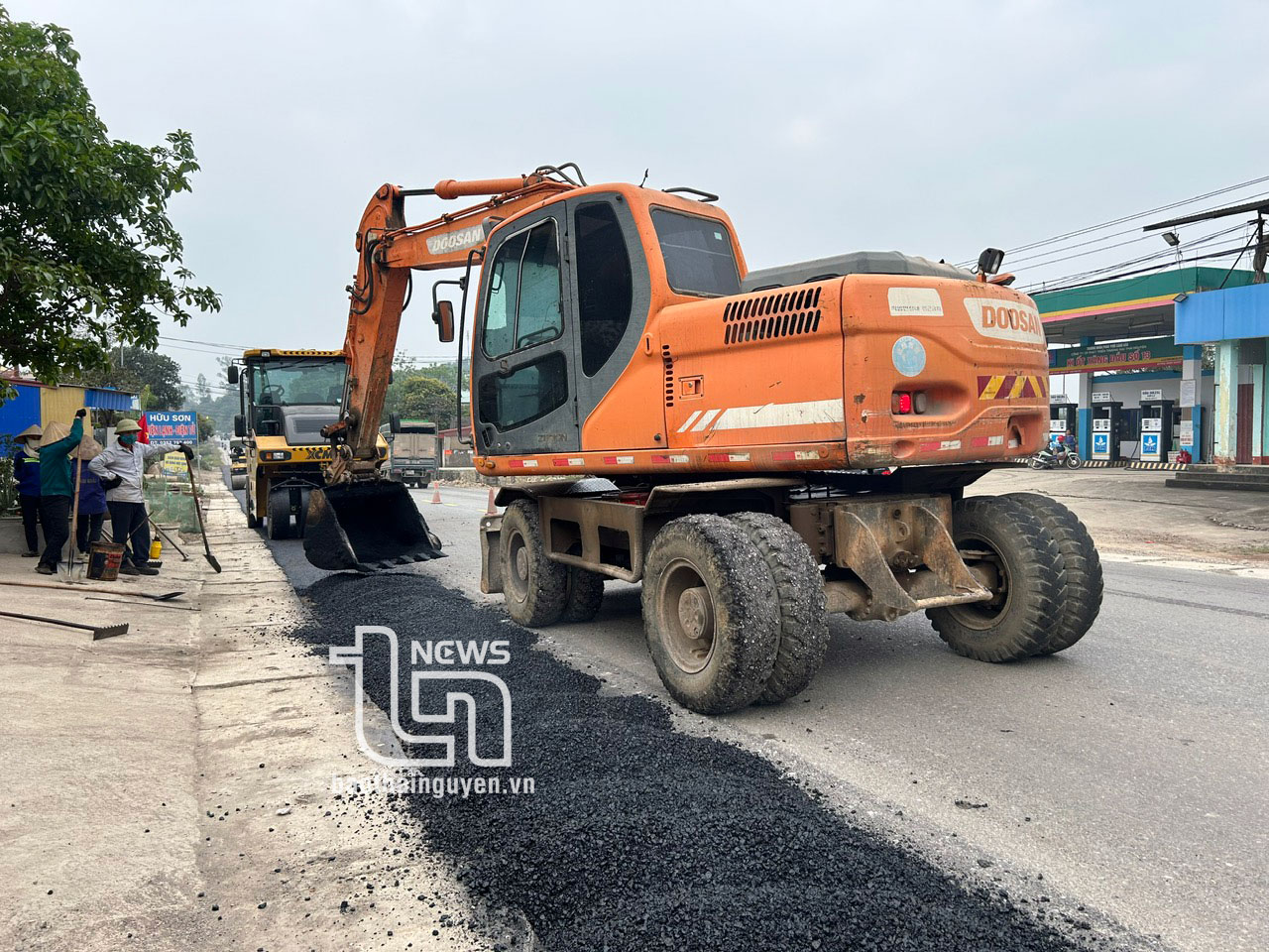 Điểm đen tại Km138+00 - Km139+00 trên Quốc lộ 1B đã được sửa chữa, khắc phục, đảm bảo chiều rộng mặt đường trên 8m.