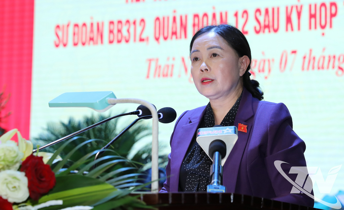 Đại biểu Quốc hội Đoàn Thị Hảo báo cáo kết quả Kỳ họp thứ 9, Quốc hội khóa XV.