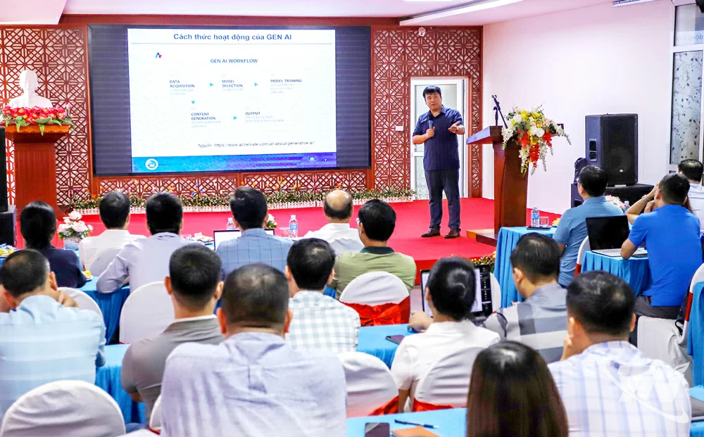 Hiệp hội Doanh nghiệp tỉnh Thái Nguyên tổ chức tập huấn ứng dụng trí tuệ nhân tạo (AI) trong quản lý, điều hành hoạt động cho đại diện các doanh nghiệp thành viên (tháng 6-2025).