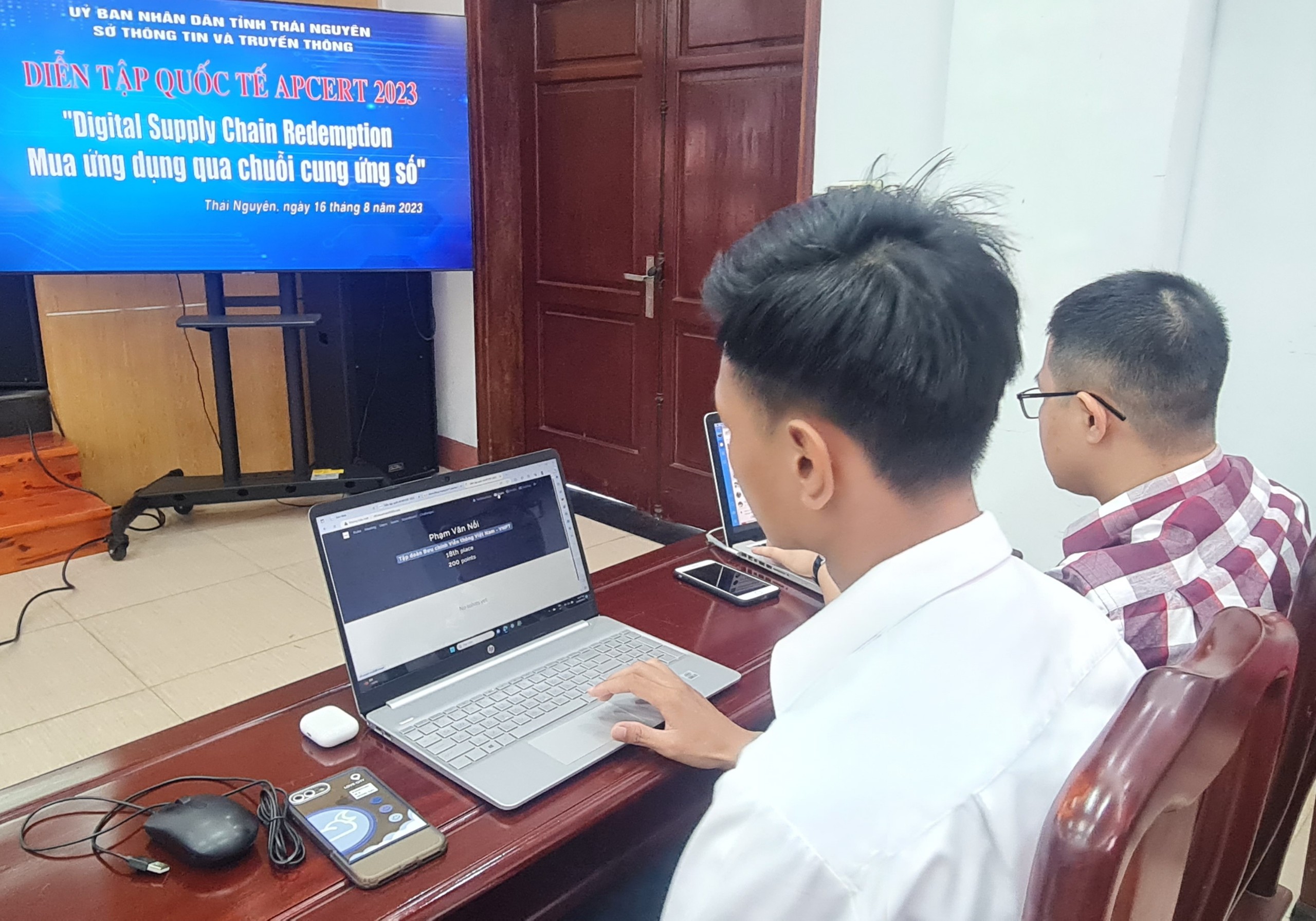 Thái Nguyên tham gia diễn tập quốc tế Apcert 2023