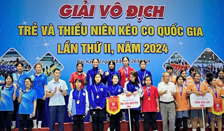 Giải vô địch trẻ và thiếu niên kéo co quốc gia: Thái Nguyên giành Nhất toàn đoàn