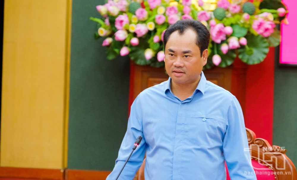 Đồng chí Bí thư Tỉnh ủy Trịnh Việt Hùng phát biểu chỉ đạo tại Hội nghị.