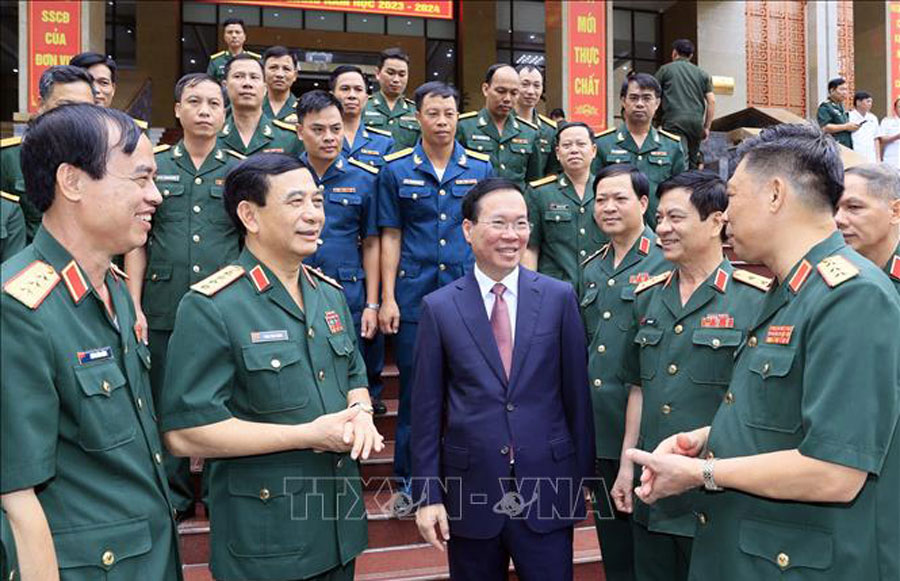 Chủ tịch nước Võ Văn Thưởng dự Lễ khai giảng của Học viện Quốc phòng