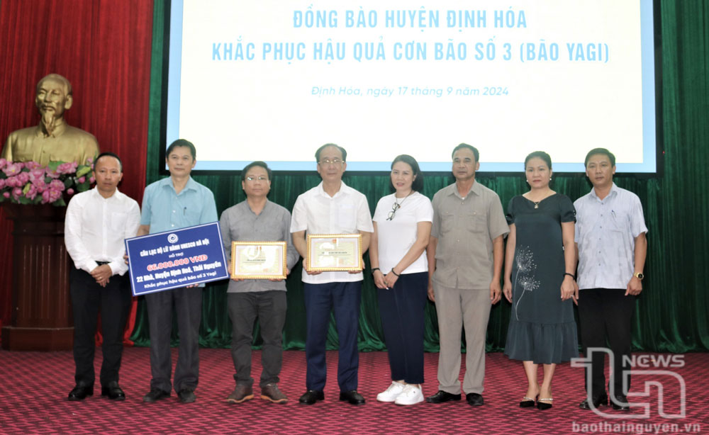 Hiệp hội Du lịch Thái Nguyên: Trao hỗ trợ cho người dân huyện Định Hóa