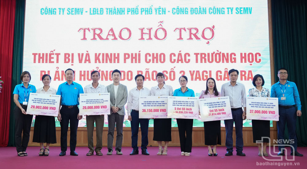 Samsung hỗ trợ Phổ Yên gần 200 triệu đồng khắc phục hậu quả bão lũ