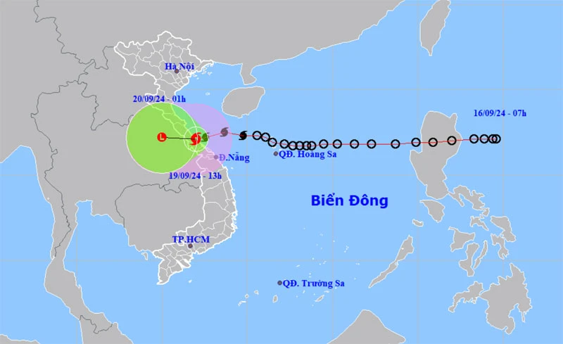 Bão số 4 vào vùng bờ biển Quảng Bình-Thừa Thiên Huế