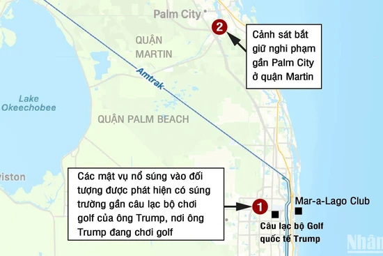 Toàn cảnh vụ nổ súng vào nơi cựu Tổng thống Mỹ Donal Trump đang chơi golf