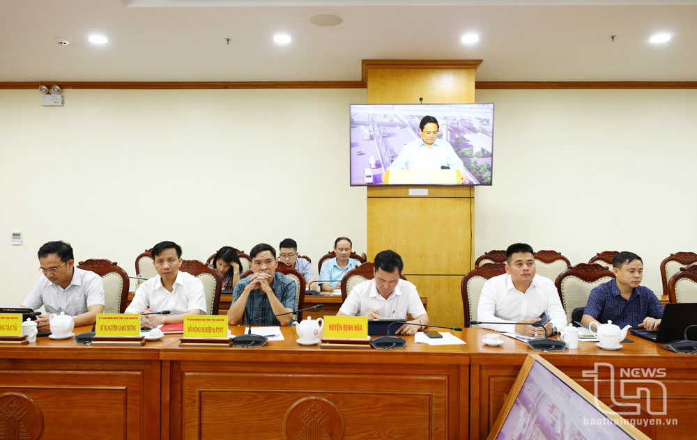 Các đại biểu dự tại điểm cầu Thái Nguyên.
