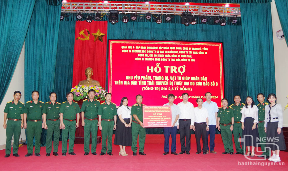 Hỗ trợ 2,5 tỷ đồng giúp nhân dân Thái Nguyên khắc phục hậu quả bão lũ