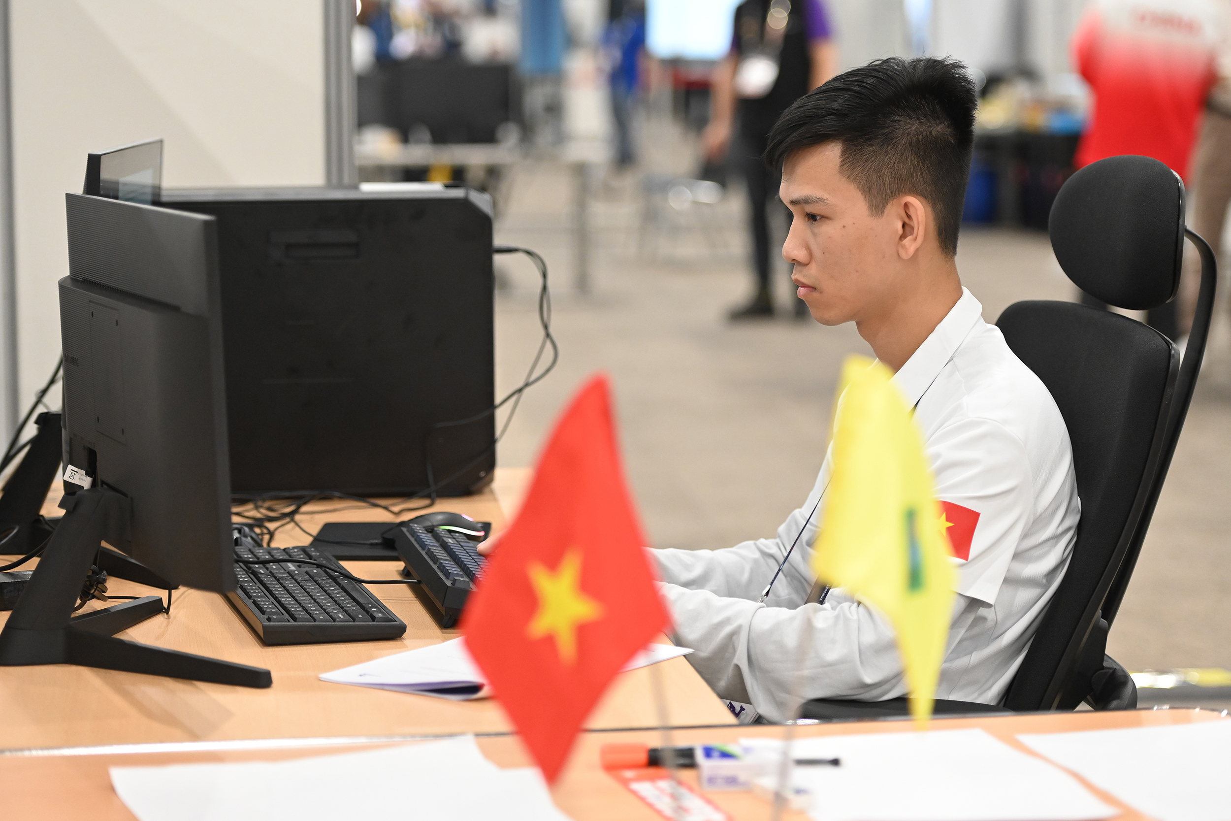 Thí sinh Hồ Chí Nguyên tại kỳ thi Kỹ năng nghề thế giới lần thứ 47