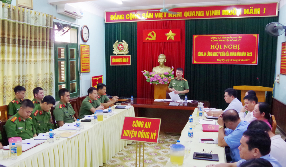 Công an Đồng Hỷ lắng nghe ý kiến nhân dân để phục vụ tốt hơn