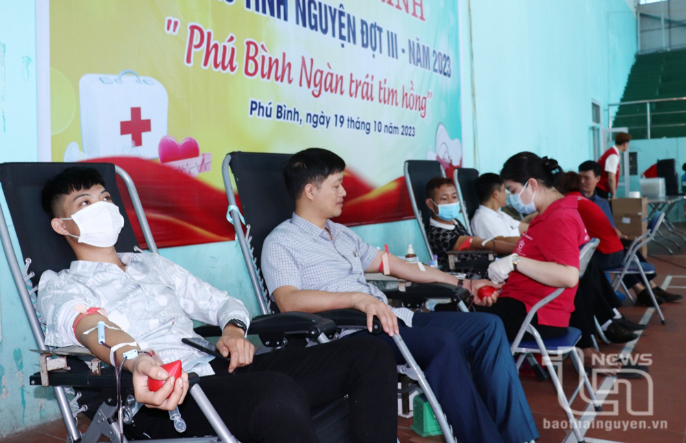 Phú Bình: Vượt 23% chỉ tiêu hiến máu tình nguyện